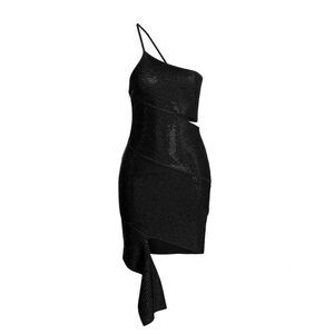 Andreādamo Women's Sequin One Shoulder Dress